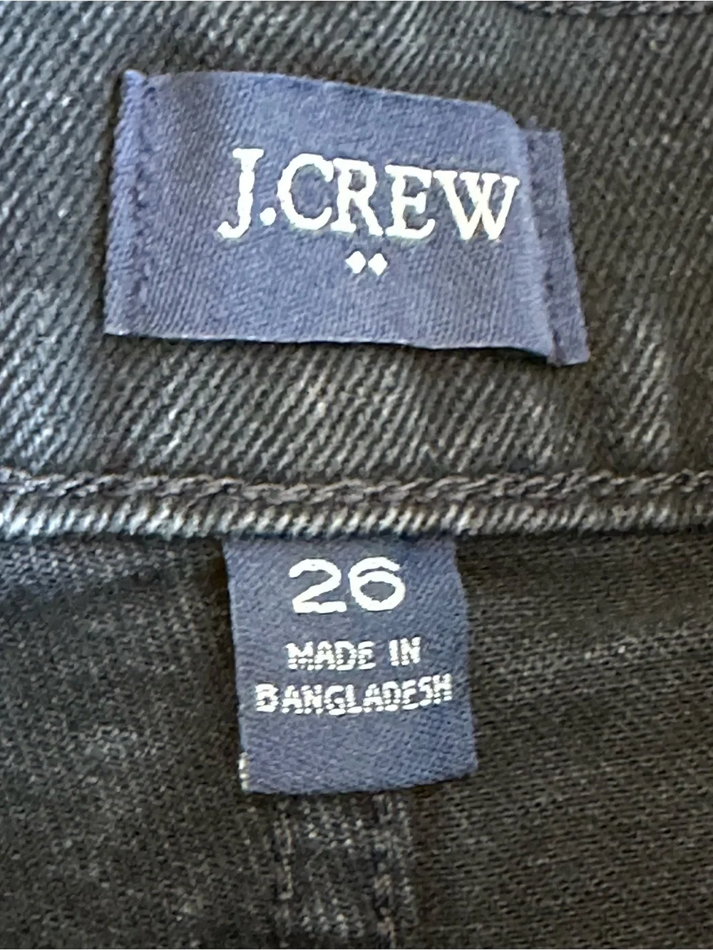 J. Crew Factory |  Classic Black Wash Denim Cutoff Shorts Button Fly, Size 26
